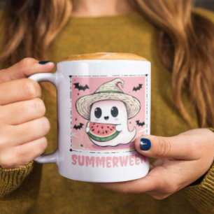 Summerween Cute Ghose Watermelon Summer Coffee Mug