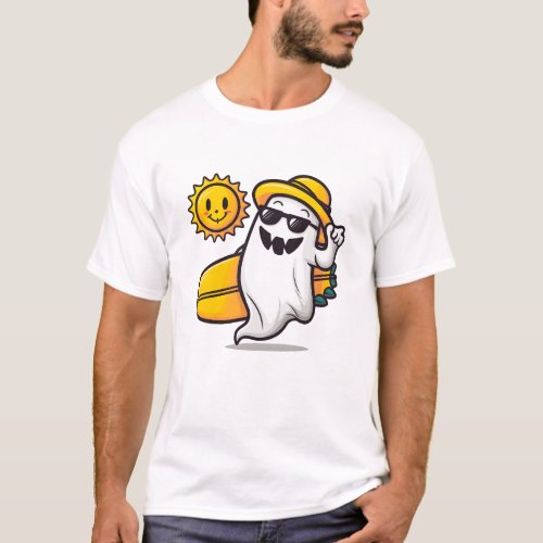 Summerween Cute Spooky Summer Ghost Halloween Love T_Shirt