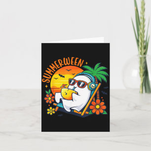 Summerween Funny Ghost Summer Halloween Vacation Card