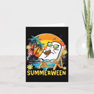 Summerween Funny Summer Halloween Ghost Summer Card