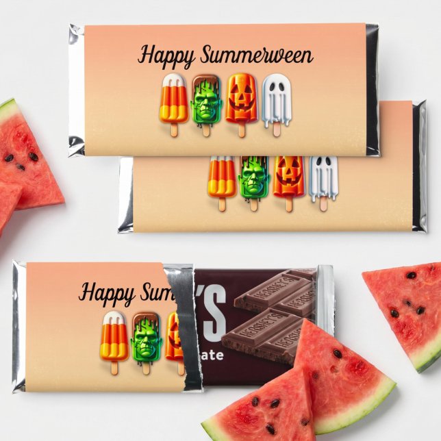 Summerween Halloween Summer Party Hershey Bar Favors (Creator Uploaded)