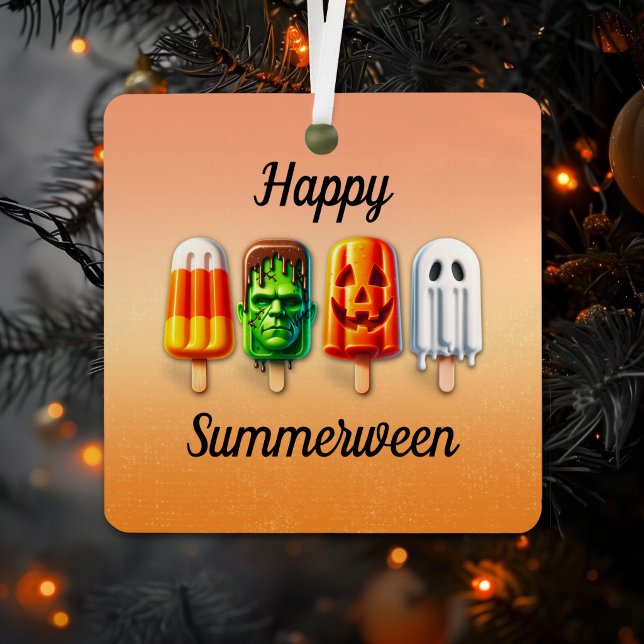 Summerween Halloween Summer Party Metal Ornament (Creator Uploaded)