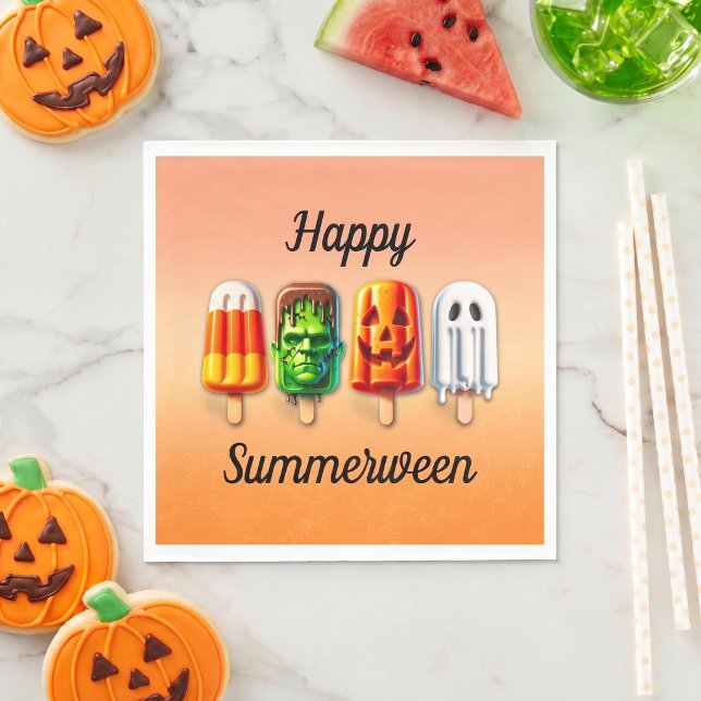 Summerween Halloween Summer Party Napkins (Creator Uploaded)