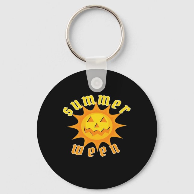 Summerween Jack O Lantern Sunshine Oversized Keychain (Front)