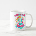 Summerween Mermaid Skeleton Halloween Flamingo Sum Coffee Mug