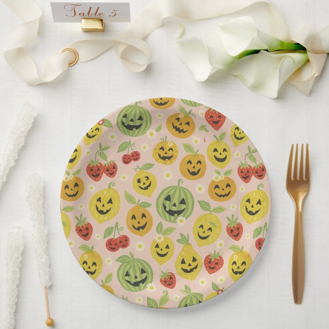 Summerween Paper Plates, Summerween Party Decor Plates (Wedding)