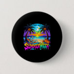 Summerween Skeleton Ghost Beach Funny Spooky Hallo Button