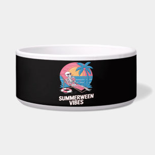 Summerween Skeleton Summer Vacation Beach Funny Bowl