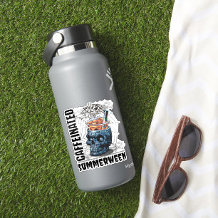 Summerween Skull Skeleton Hand Iced Coffee Goth Sticker