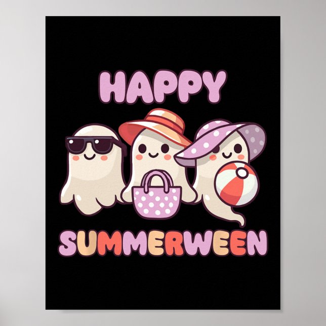 Summerween Summer Halloween Ghost  Poster (Front)