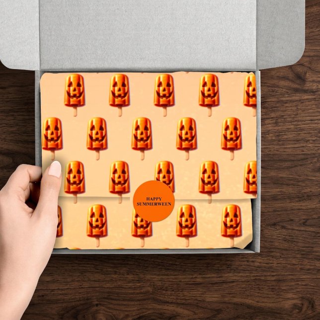 Summerween Summer Halloween JackoLantern Popsicle Tissue Paper (Creator Uploaded)