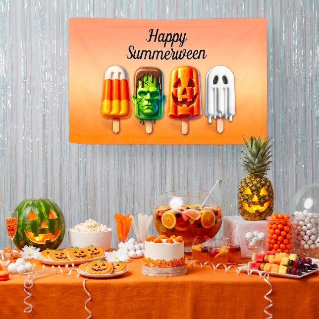 Summerween Summer Halloween Popsicles Banner (Creator Uploaded)