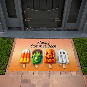 Summerween Summer Halloween Popsicles Doormat