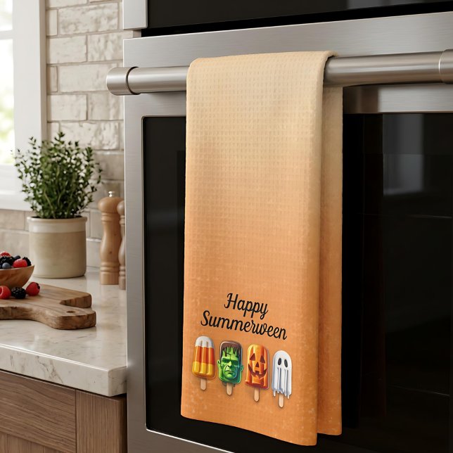 Summerween Summer Halloween Popsicles Kitchen Towel (Creator Uploaded)