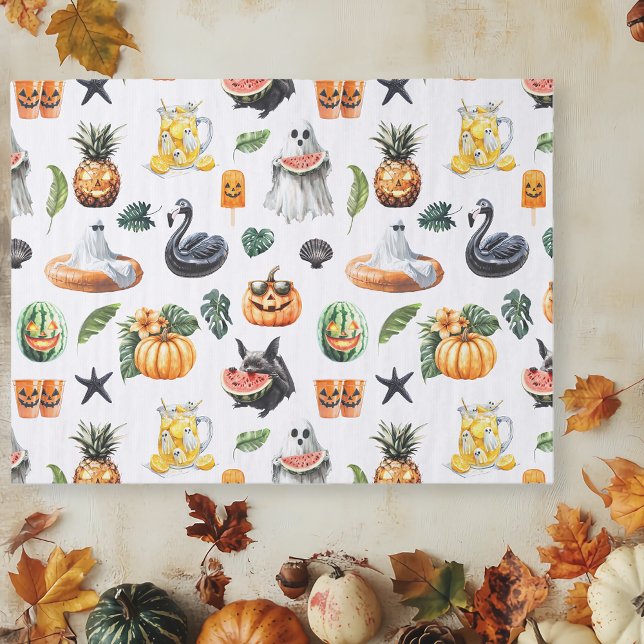 Summerween Summer Halloween Tropical Gothic Tissue Paper (Creator Uploaded)