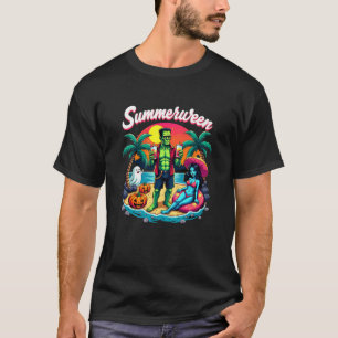 Summerween Summer Halloween Zombie Frankenstein Bo T-Shirt
