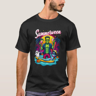 Summerween Summer Halloween Zombie Frankenstein Bo T-Shirt