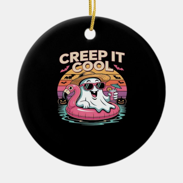 Summerween - Summerween Beach - Summerween Witch Ceramic Ornament (Front)