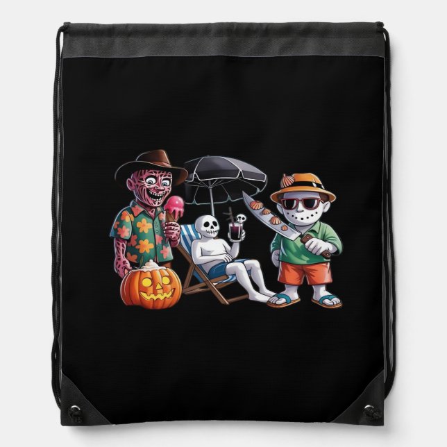 Summerween - Summerween Beach - Summerween Witch - Drawstring Bag (Front)