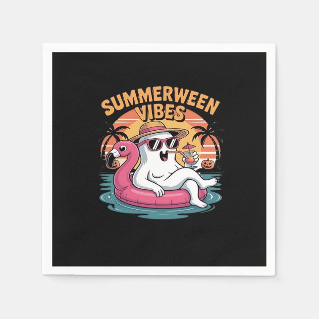 Summerween - Summerween Boo - Summerween Vibes - S Napkins (Front)