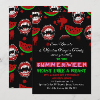 Summerween Vampire Party Funny Invitation