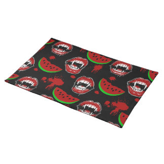 Summerween Vampire Party Halloween in July Funny Cloth Placemat