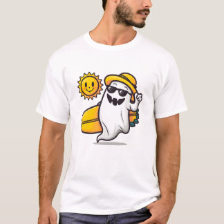 Summerween Vibes: Cute and Spooky Summer Ghost T-Shirt