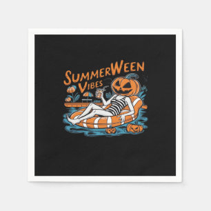 Summerween Vibes For Spooky Summer, Halloween Gift Napkins