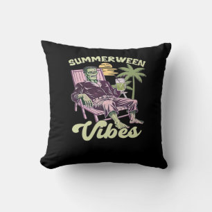 Summerween Vibes Halloween Classic Throw Pillow
