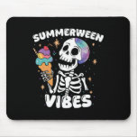 Summerween Vibes Skeleton Ice Cream Art Summer Hal Mouse Pad