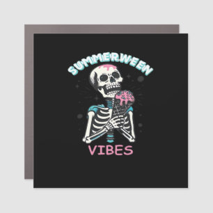 Summerween Vibes Spooky Summer Pumpkin Classic Car Magnet
