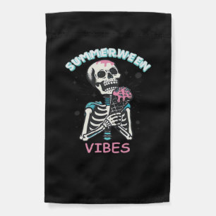 Summerween Vibes Spooky Summer Pumpkin Classic Garden Flag