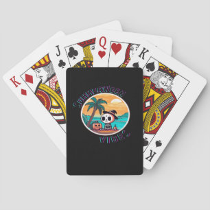 Summerween Vibes Spooky Summer Pumpkin Funny Poker Cards