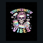 Summerween Vibes Sweet Skeleton Girl Summer Hallow Poster<br><div class="desc">Summerween Vibes Sweet Skeleton Girl Summer Halloween Classic</div>
