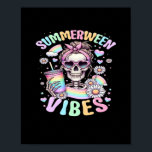 Summerween Vibes Sweet Skeleton Girl Summer Hallow Poster<br><div class="desc">Summerween Vibes Sweet Skeleton Girl Summer Halloween Classic</div>