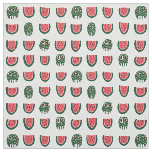 Summerween Watermelon Skull  Fabric