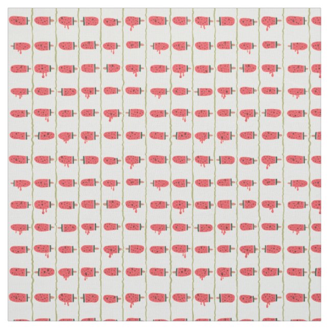 Summerween Watermelon Skull  Fabric (Swatch)