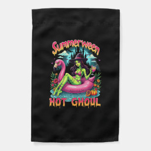 Summerween Witch Vibes Vacation Halloween Funny Pa Garden Flag