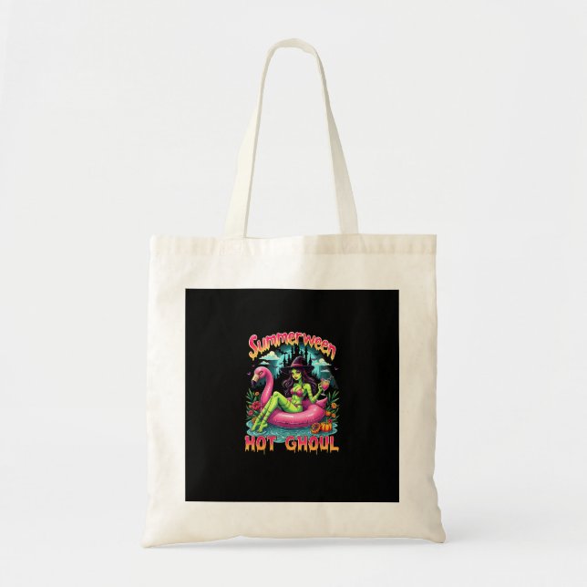 Summerween Witch Vibes Vacation Halloween Funny Pa Tote Bag (Front)