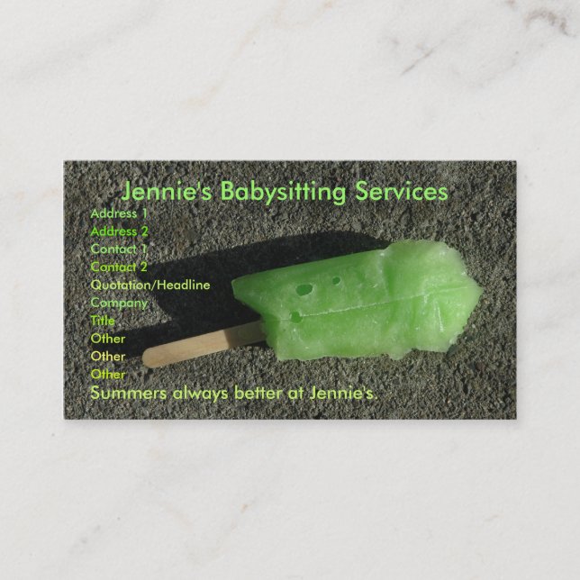 Summery Business Card (Front)