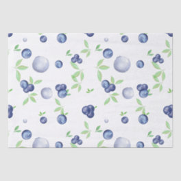 Summery Fresh Watercolor Blueberry Tissue Paper