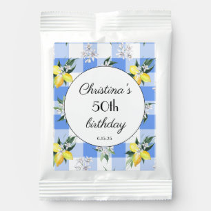 Summery Lemon Themed Yellow and Blue Margarita Drink Mix