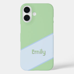 Summery mint case with personalized name