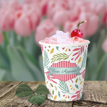 Summery Scattered Leaf Pattern Id387 Paper Cups by arrayforhome at Zazzle
