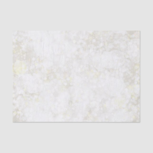 Summery White Fairy Dust Tissue Paper (Front)