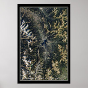 Summit County and Breckenridge Colorado Satellite Poster