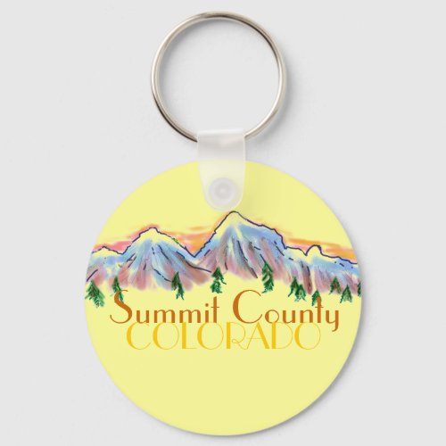 Summit County Colorado mountain keychain