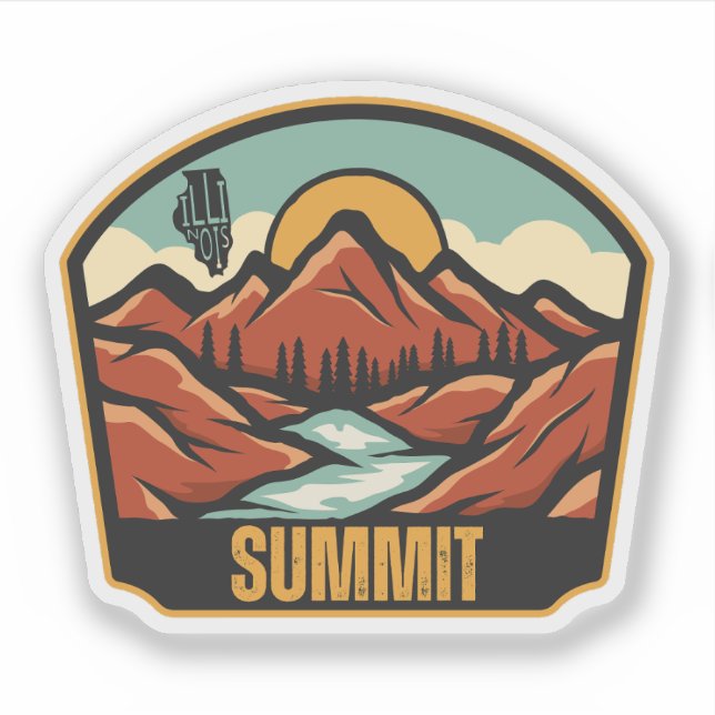 Summit, Illinois  Sticker (Front)