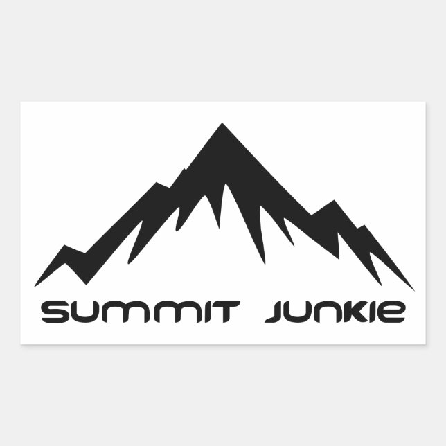 Summit Junkie Rectangular Sticker (Front)