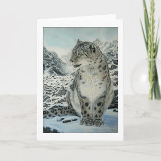 Summit King Snow Leopard greeting card